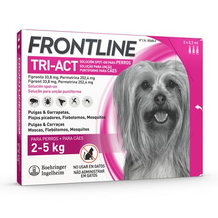 frontiline Tri act caes2-5Kg desparasitante para cães